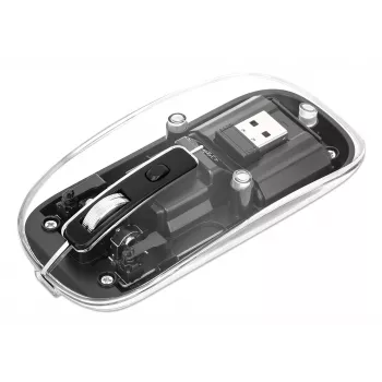 Draadloze muis Manhattan transparant oplaadbaar USB