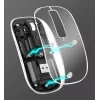 Draadloze muis Manhattan transparant oplaadbaar USB