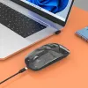 Draadloze muis Manhattan transparant oplaadbaar USB