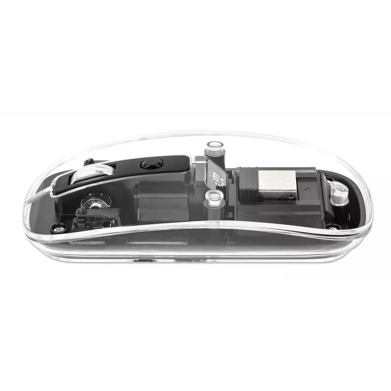 Draadloze muis Manhattan transparant oplaadbaar USB