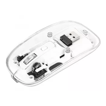 Manhattan transparante oplaadbare draadloze USB-muis