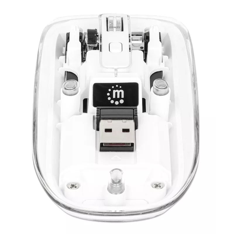 Manhattan transparante oplaadbare draadloze USB-muis