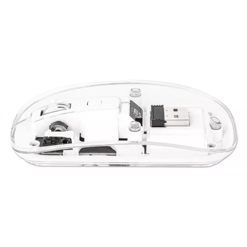 Manhattan transparante oplaadbare draadloze USB-muis