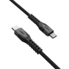 USB-C naar USB-C stroomkabel EATON Urban Armor Gear Kevlar Core 1,5 m, USB 2.0, zwart/grijs