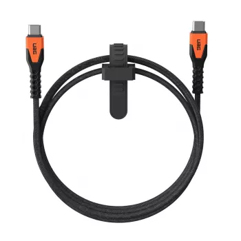 USB-C-naar-USB-C-oplaadkabel Eaton 1,5 m – Kevlar-kern, USB 2.0, zwart/oranje