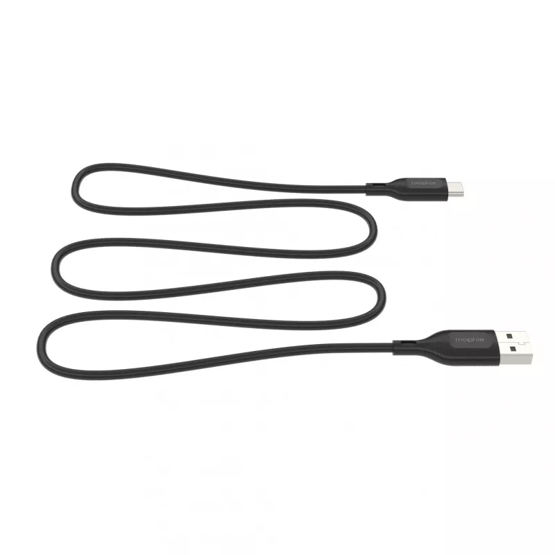 Mophie Essentials oplaadkabel | 1 m USB-kabel USB 2.0 USB A naar USB C zwart