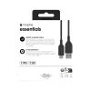 Mophie Essentials oplaadkabel | 1 m USB-kabel USB 2.0 USB A naar USB C zwart