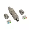 Draadconnector LogiLink MP0057 Cat.6A Cat.7 Cat.7A metallic