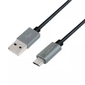 USB-kabel LogiLink CU0132 1m USB A Micro-USB A grijs