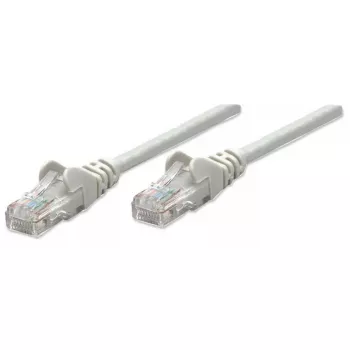Intellinet netwerk-patchkabel, Cat5e, 2 m, grijs, CCA, U/UTP, PVC, RJ45, vergulde contacten, haakpreventie, trekontlasting, levenslange garantie