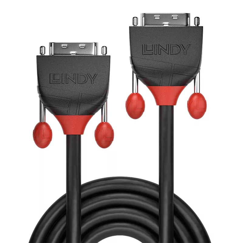 Lindy 5m DVI-D Dual Link kabel, Black Line