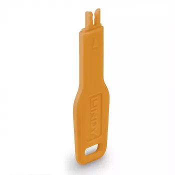 Lindy RJ45 Port Lock Key oranje model 47896 — mechanische veiligheidssleutel voor netwerk-poortsloten