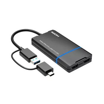 Microconnect USB 3.1 Type-C naar HDMI-adapter MC-USB3.1CHDMIX2-2IN1