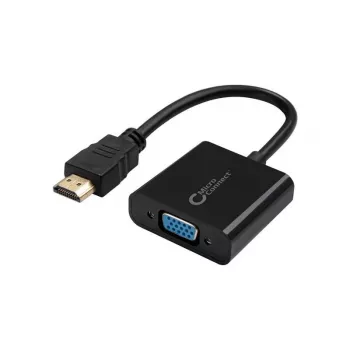 Microconnect HDMVGA1B Videokabel-adapter 0,15 m HDMI Type-A (Standard) VGA (D-Sub) zwart