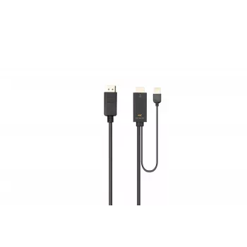 Microconnect HDMI-DP-CON3 Videokabel-adapter 3 m HDMI Type-A (Standard) DisplayPort zwart