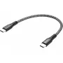 USB-C-kabel Sandberg Survivor 0,2 m 100 W zwart wit