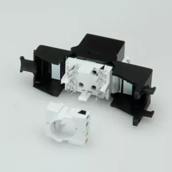 Keystone Jack ROLINE Cat. 6a RJ-45 ongeïsoleerd gereedschapsloos slank zwart