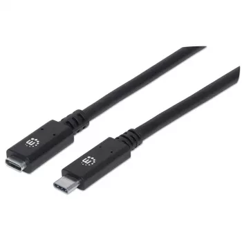 USB-C-verlengkabel Manhattan 50 cm stekker naar bus