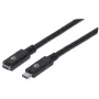 USB-C-verlengkabel Manhattan 50 cm stekker naar bus