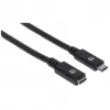 USB-C-verlengkabel Manhattan 50 cm stekker naar bus
