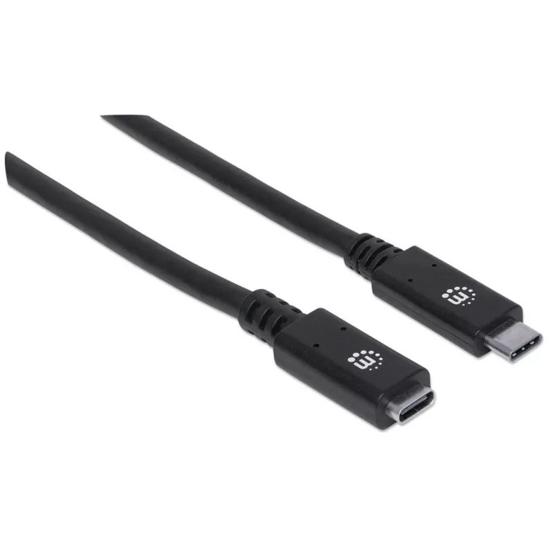 USB-C-verlengkabel Manhattan 50 cm stekker naar bus