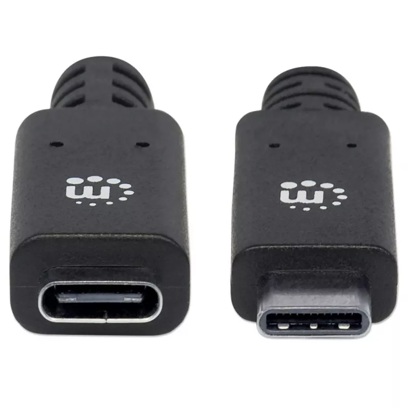 USB-C-verlengkabel Manhattan 50 cm stekker naar bus