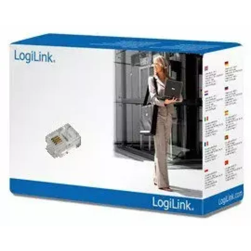 RJ11-stekker LogiLink MP0018 transparant