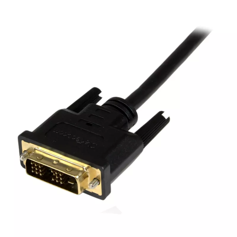 StarTech.com 1 m Micro-HDMI-naar-DVI-kabel – Micro-HDMI-naar-DVI-adapterkabel – Micro-HDMI Type-D-apparaat naar DVI-D Single Link monitor/display/projector videoconverterkabel – robuust