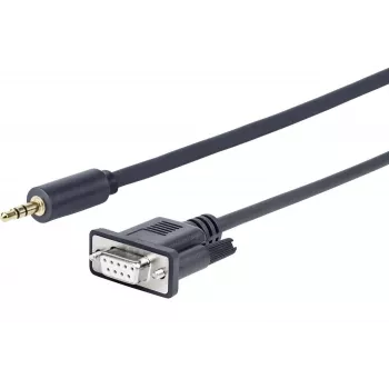 Vivolink PROMJDSUB9-25 seriële kabel zwart 25 m 3,5 mm D-Sub (DB-9)