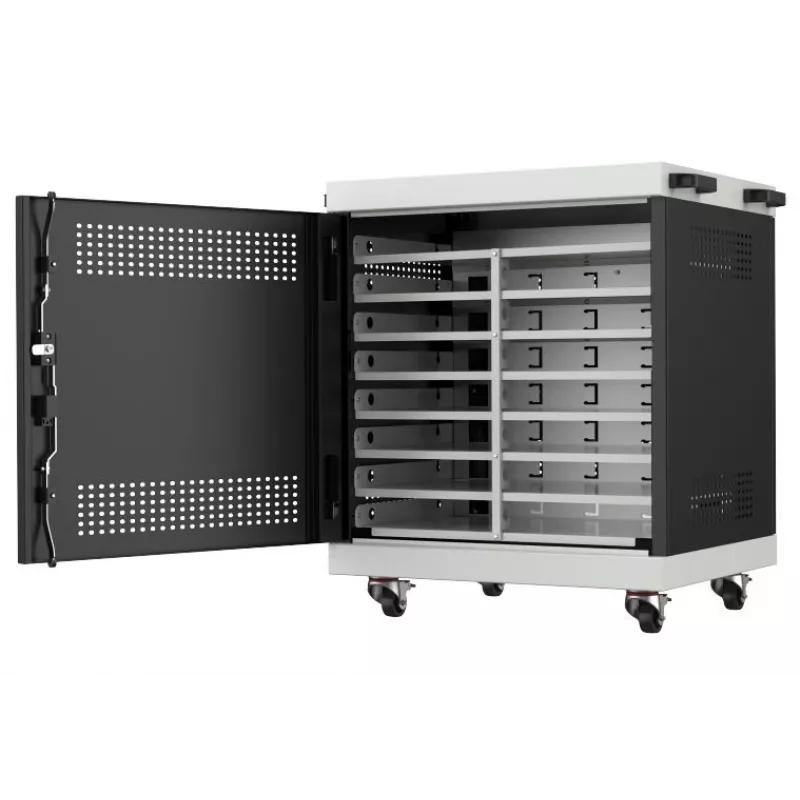 Notebook-laptopkast Lanview LVR14U6555BL 14U rackmonteerbare kast voor laptops
