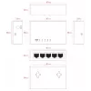 Lanview LVN-DESK-5PORT-1G unmanaged 5-poorts gigabit ethernet-switch