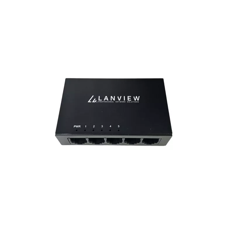 Lanview LVN-DESK-5PORT-1G unmanaged 5-poorts gigabit ethernet-switch