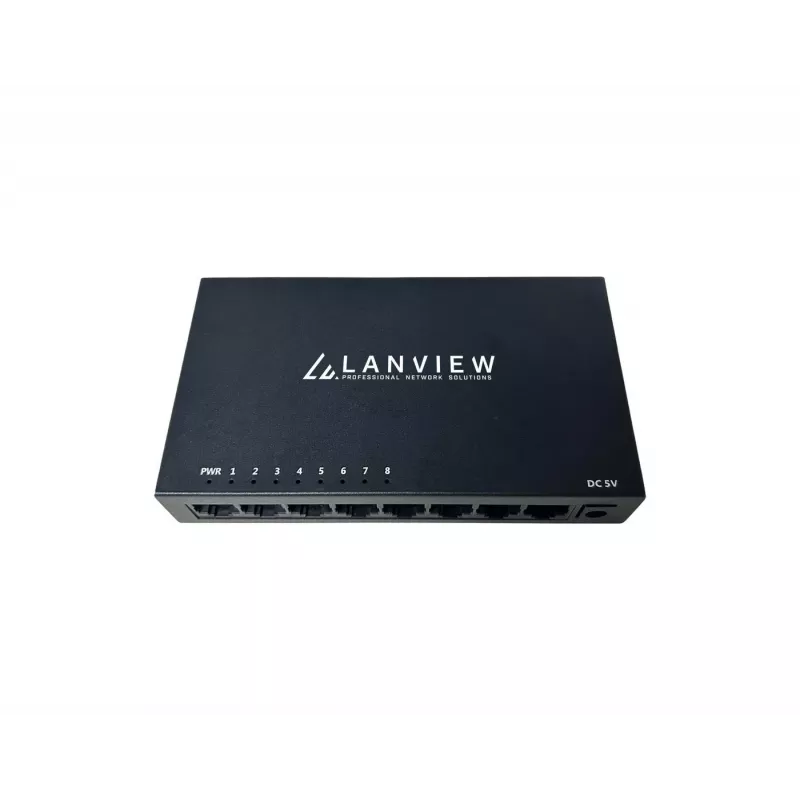Unmanaged switch Lanview LVN-DESK-8PORT-1G — 8-poorts 1 Gbps ethernet desktop switch