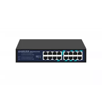 Unmanaged switch Lanview LVN-1U-16PORT-1G 16-poorts 1 Gbit/s ethernet, rackmontage 1U