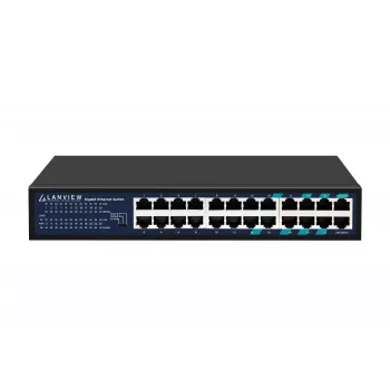 Unmanaged switch Lanview LVN-1U-24PORT-1G — 24-poorts full-gigabit rackmount