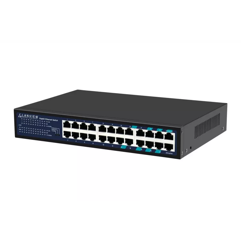 Unmanaged switch Lanview LVN-1U-24PORT-1G — 24-poorts full-gigabit rackmount