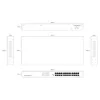 Unmanaged switch Lanview LVN-1UMOUNT-24PORT-1G 24-poorts gigabit ethernet switch, 1U-inbouw