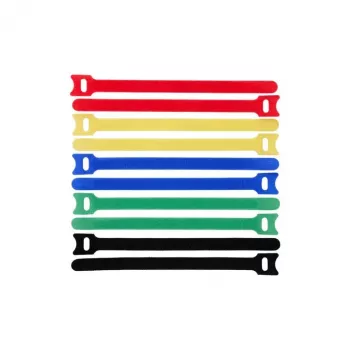 Lanview LVT-CABLESTRAPS1512-10MULTI kabelbinder klittenbandkabelbinder polypropyleen (PP) veelkleurig 10 stuks
