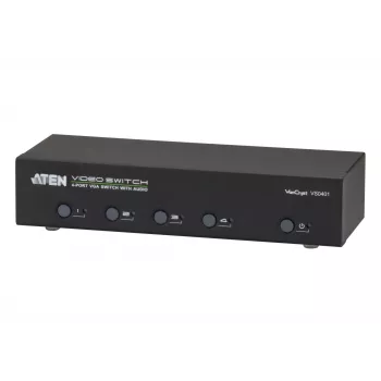 ATEN AT-VS0401, VGA, metaal, zwart, 65 m, 300 MHz, 1920 x 1440 pixels