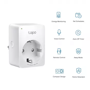TP-Link Tapo Mini slimme Wi-Fi-stekker, energieverbruikmeting