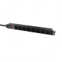 Lanview 19-inch rack stekkerdoos 1U 10A, 8x Schuko (LVR-2MSCH-SCH-C13-8)