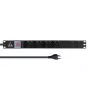 Lanview 19-inch rack stekkerdoos 1U 10A, 8x Zwitserse T13 (LVR-2MCH-SW-CH8)