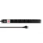 Lanview 19-inch rack stekkerdoos 1U 10A, 10x Zwitserse T13 (LVR-2MCH-SW-CH10)
