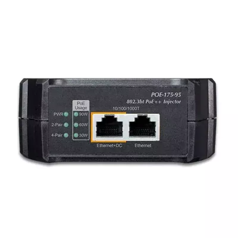 PLANET POE-175-95 Gigabit 802.3bt PoE++ injector, 95 W, zwart