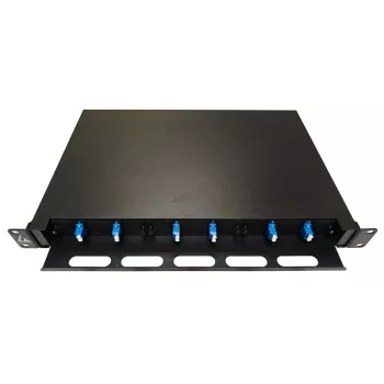 Lanview LVO-101010 glasvezel-schuifpaneel ODF, LC SM OS2, 12 vezels, 1HE