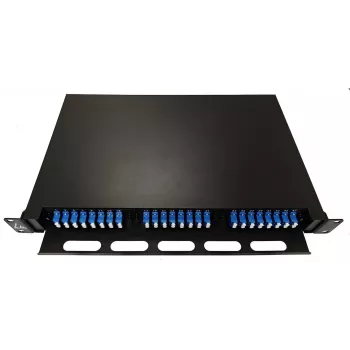 Lanview LVO-101020 glasvezel-schuifpaneel ODF, LC SM OS2, 48 vezels, 1HE