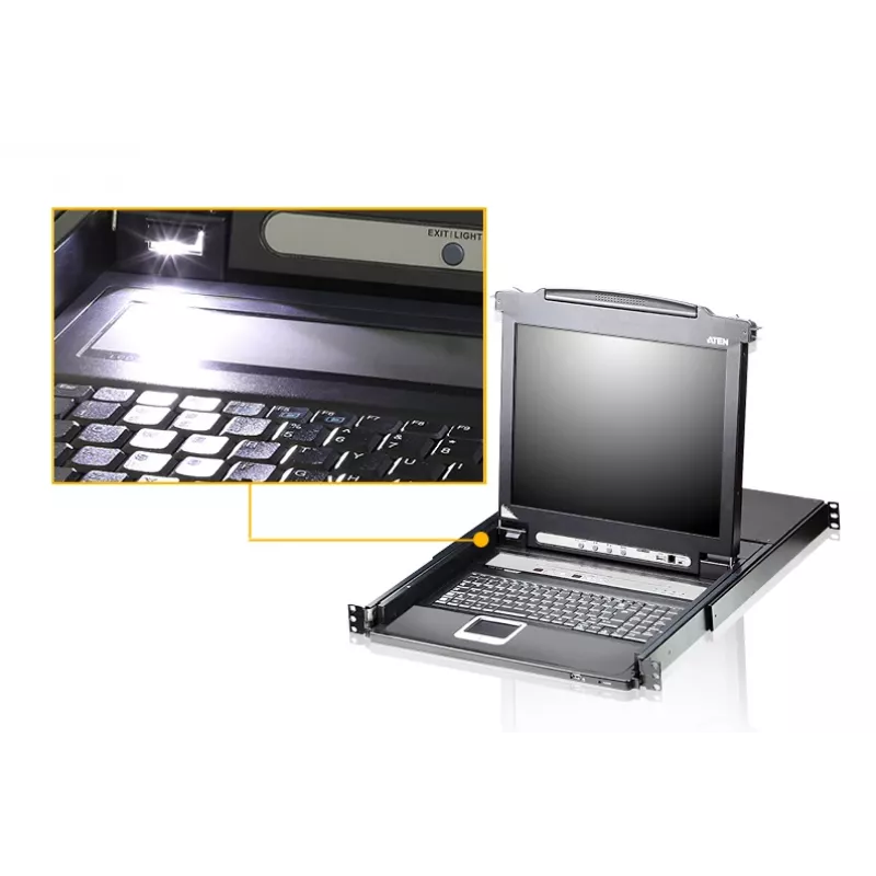ATEN CL5708M rackconsole 43,2 cm (17 inch) zwart 1U