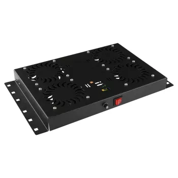Rackaccessoire Lanview RAF120BL-UK 1U 4 ventilatoren zwart