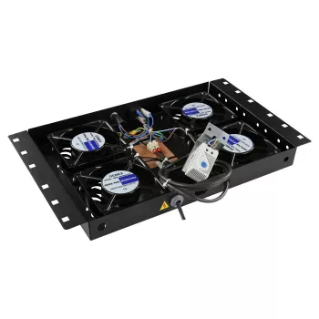 Rackaccessoire Lanview RAF120BL-UK 1U 4 ventilatoren zwart