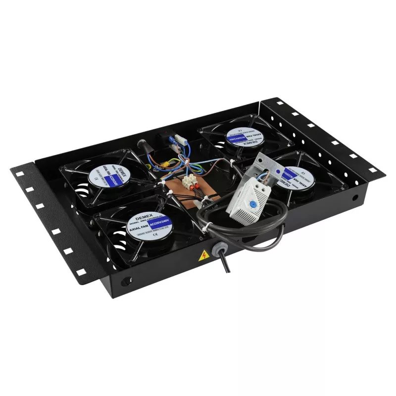 Rackaccessoire Lanview RAF120BL-UK 1U 4 ventilatoren zwart